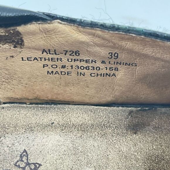 Alegria rainbow Clog Shoes Leather Round Toe Snakeskin Low Heels Multicolor 39 - Picture 5 of 15